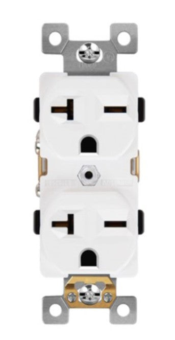 Enerlites Ind Duplex Receptacle 20A 250V 6-20R Ivory 62081-I