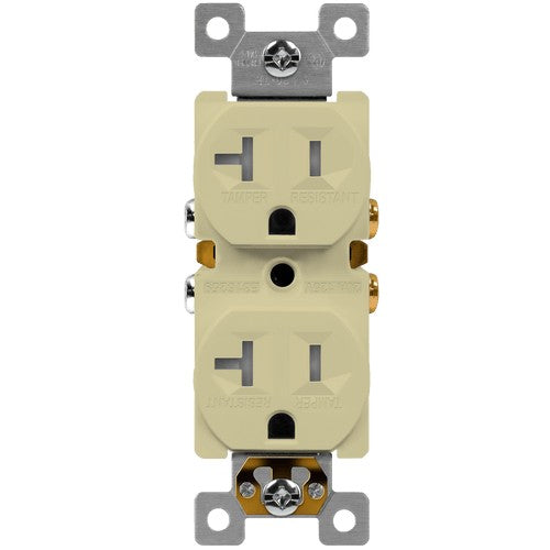 Enerlites Resi Duplex Tr Receptacle Self-Grd 20A 125V 5-20R Ivory 62580-TR-I