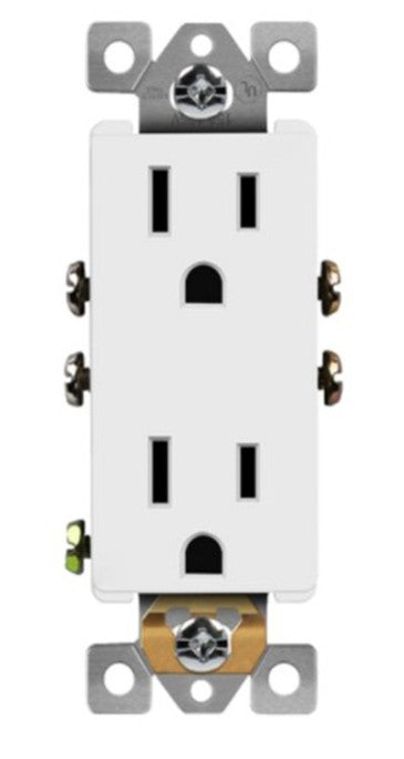 Enerlites Ind Decorator Tr Receptacle 15A 125V 5-15R Ivory 63150-TR-I