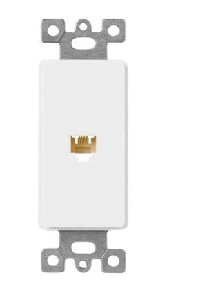 Enerlites V&A Rj11 4-Pos / 4-Cond Light Almond 6501-LA