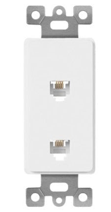 Enerlites V&A Two Rj11 4-Pos / 4-Cond Ivory 6503-I