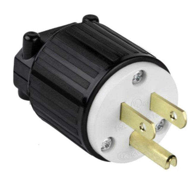 Enerlites Ind Sb Plug 2P 3-Way Grd 5-15P 15A 125V Black 66200-BK