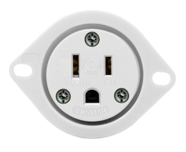Enerlites Ind Sb Fo 2P 3-Way Grd 5-15Pfo 15A 125V White 66204-W