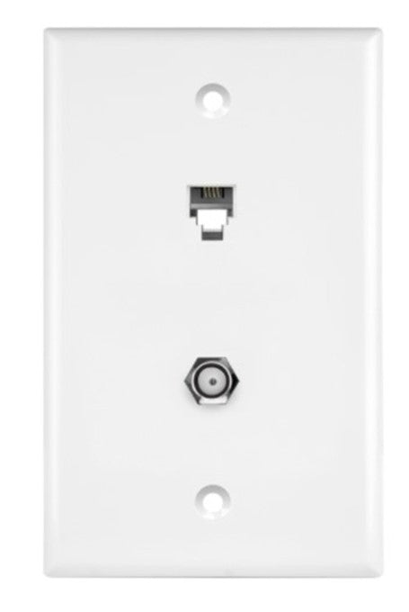 Enerlites Tel 1-Gang Wall Plate Rj11 Jack 6-Pos. 6-Con Ivory 6631-I