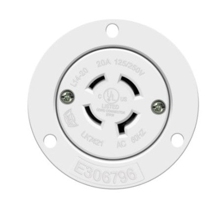 Enerlites Ind Locking Fo 3P 4W Grd L14-20Pfo 20A 125/250V White 66424-W
