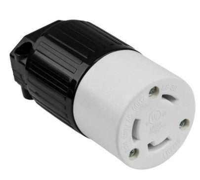 Enerlites Ind Locking Con 2P 3-Way Grd L6-30C 30A 250V Black 66462-BK