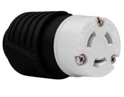 Enerlites Ind Locking Con2P 3-Way L7-20C 20A 277V Black 66512-BK