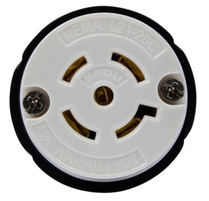 Enerlites Ind Locking Con 4P 5W Grd L21-20C 20A 120/208V Black 66601-BK