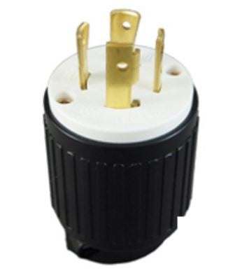 Enerlites Ind Locking Plug 3P 4W Grd L15-30P 30Amp 125/250V Black 66800-BK