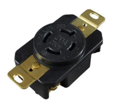 Enerlites Ind Locking Receptacle 3P 4W Grd L15-20R 20A 125/250V Black 66900-BK
