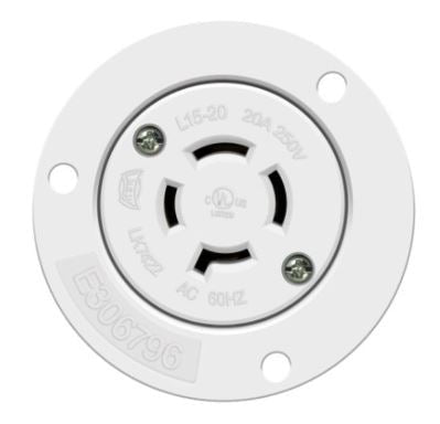 Enerlites Ind Locking Fo 3P 4W Grd L15-20Pfo 20A 125/250V White 66904-W