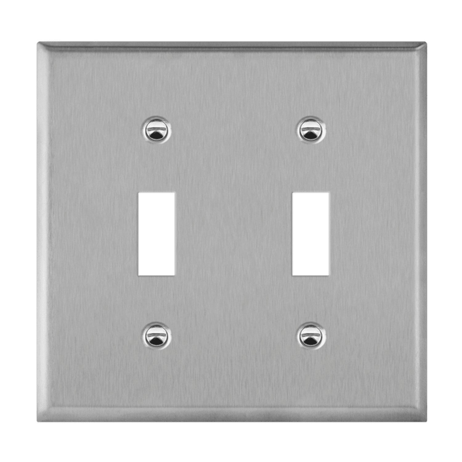 Enerlites Mid-Size 2-Gang Duplex Wall Plate Stainless Steel 7722M