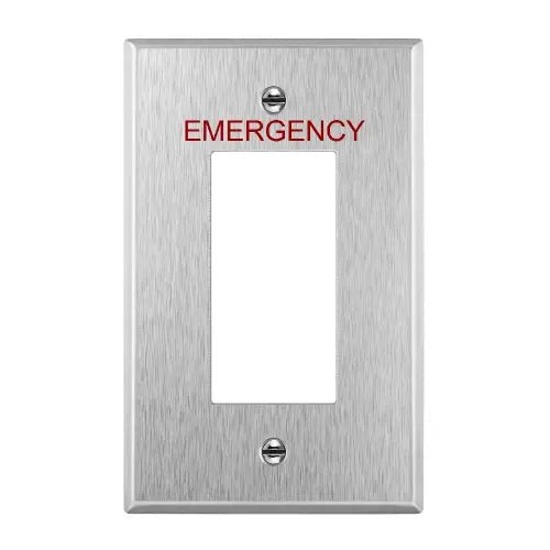 Enerlites Mid-Size 1-Gang Decorator/GFCI Emerg Wall Plate Stainless Steel 7731M-E