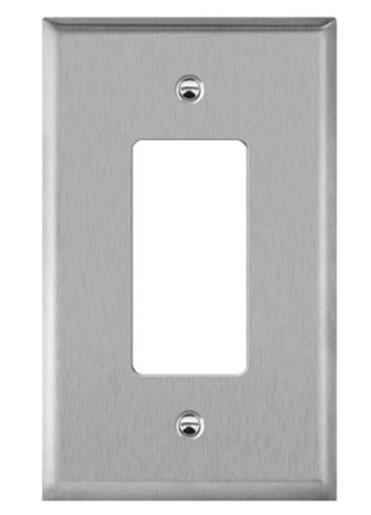 Enerlites Over-Size 1-Gang Decorator GFCI Wall Plate Stainless Steel 7731O