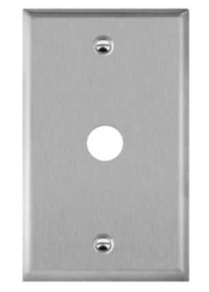 Enerlites Over-Size 1-Gang Phone/Cable Wall Plate 0.625" Dia. Hole Wall Plate Stainless Steel 7761O