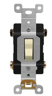 Enerlites Comm Dbl Pole Toggle Switch 20Amp 240VAC Ivory 82200-I