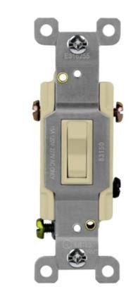Enerlites Resi Toggle Switch 4W 15A 120/277V Ivory 84150-I