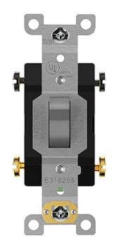 Enerlites Comm Hd Toggle Switch 4W 20A 120/277V Gy 84201-GY