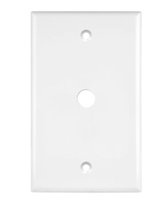 Enerlites Phone/Cable 0.406" Dia. Hole 1-Gang White 8661-W