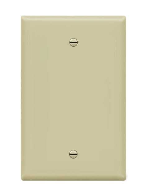 Enerlites Mid-Size 1-Gang Blank Wall Plate Ivory 8801M-I