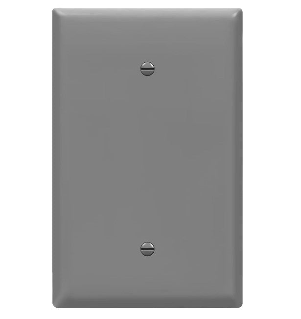Enerlites Over-Size 1-Gang Blank Wall Plate Gy 8801O-GY
