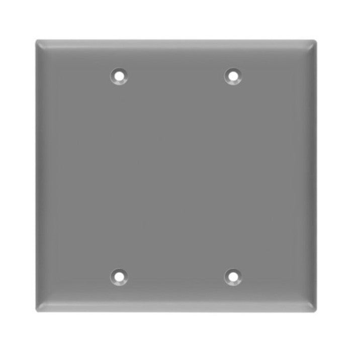 Enerlites Standard 2-Gang Blank Wall Plate Gy 8802-GY