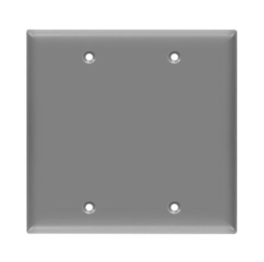 Enerlites Standard 2-Gang Blank Wall Plate Gy 8802-GY