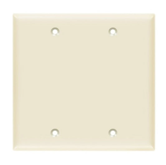 Enerlites Standard 2-Gang Blank Wall Plate Light Almond 8802-LA