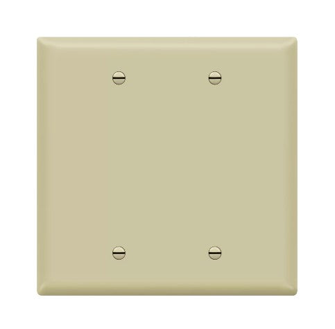 Enerlites Mid-Size 2-Gang Blank Wall Plate Ivory 8802M-I