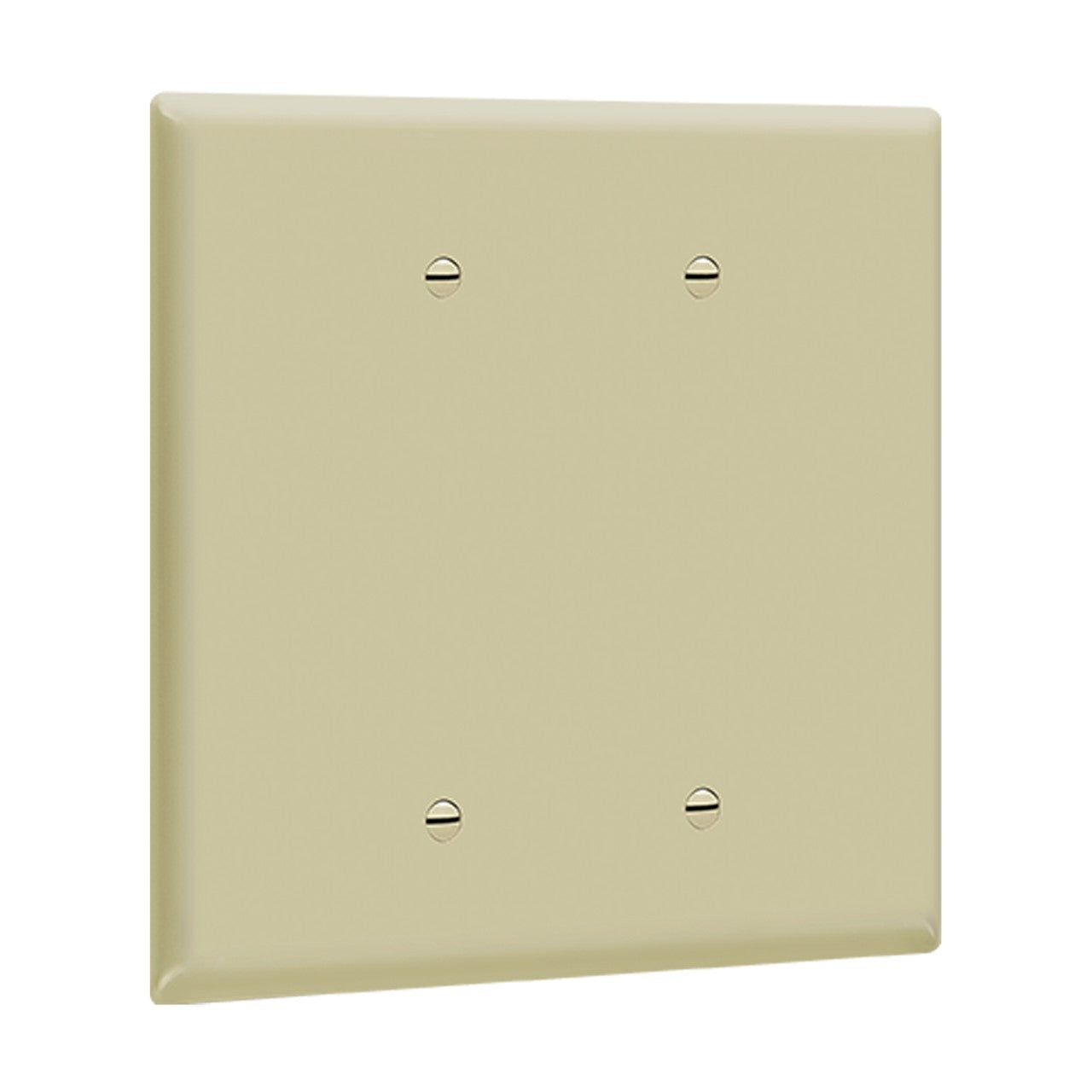 Enerlites Over-Sized 2-Gang Blank Wall Plate Ivory 8802O-I