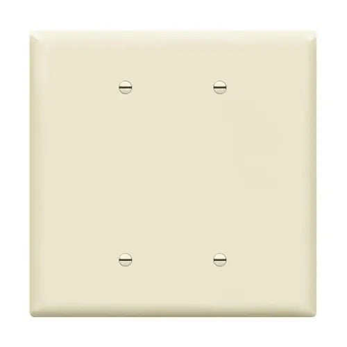 Enerlites Over-Sized 2-Gang Blank Wall Plate Light Almond 8802O-LA