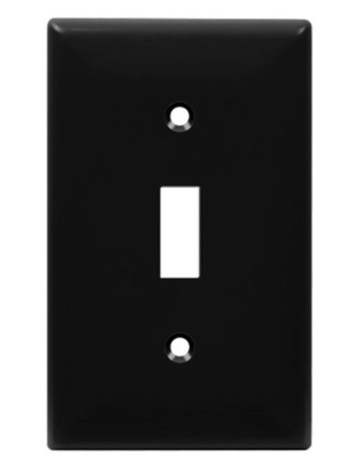 Enerlites Standard 1-Gang Toggle Wall Plate Black 8811-BK