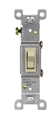 Enerlites Resi Toggle Switch Single Pole 15A 120/277V Ivory 88115-I