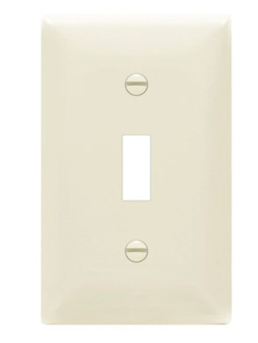Enerlites Mid-Size 1-Gang Toggle Wall Plate Light Almond 8811M-LA