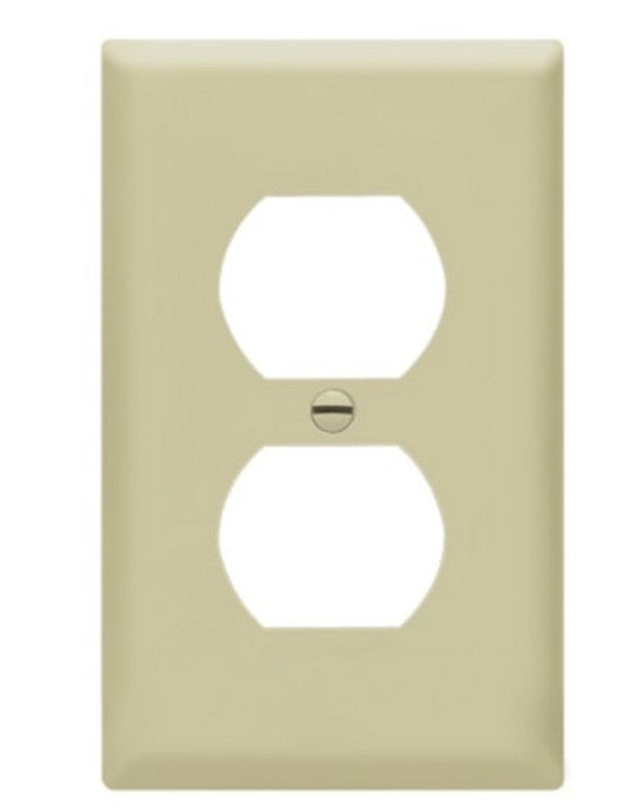 Enerlites Standard 1-Gang Duplex Wall Plate Ivory 8821-I