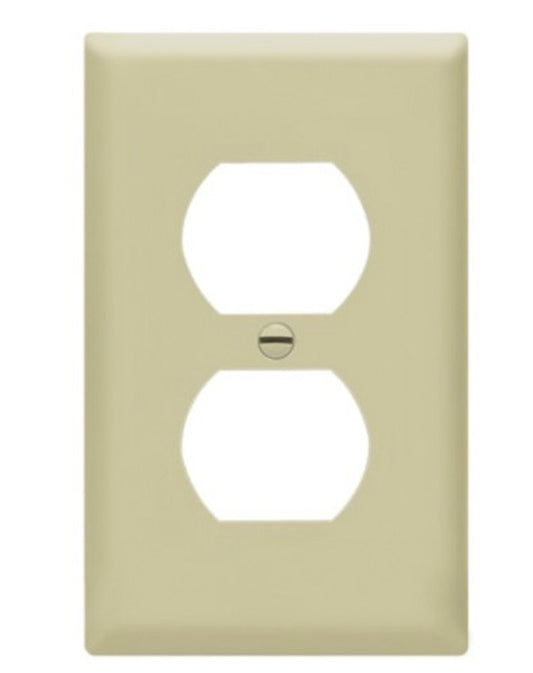 Enerlites Standard 1-Gang Duplex Wall Plate Ivory 8821-I