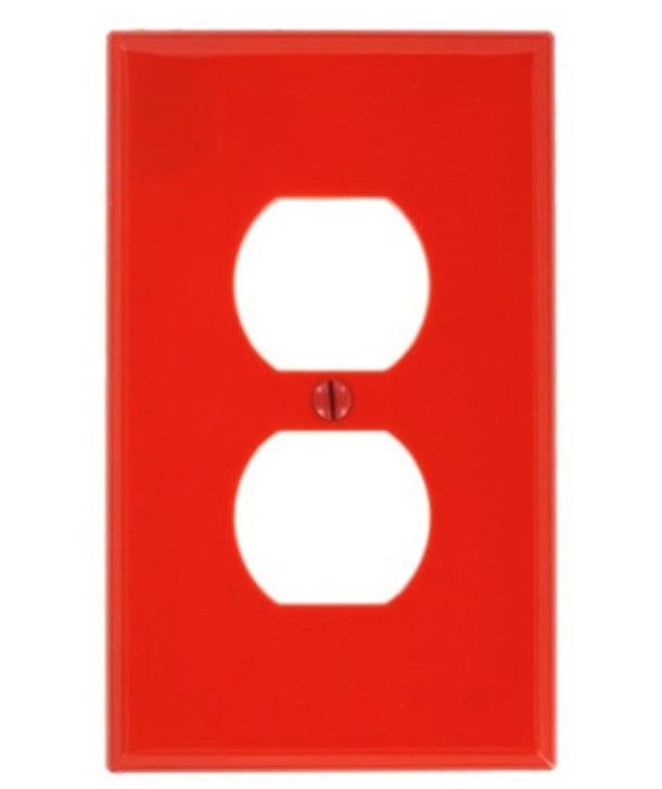 Enerlites Standard 1-Gang Duplex Wall Plate Red 8821-R
