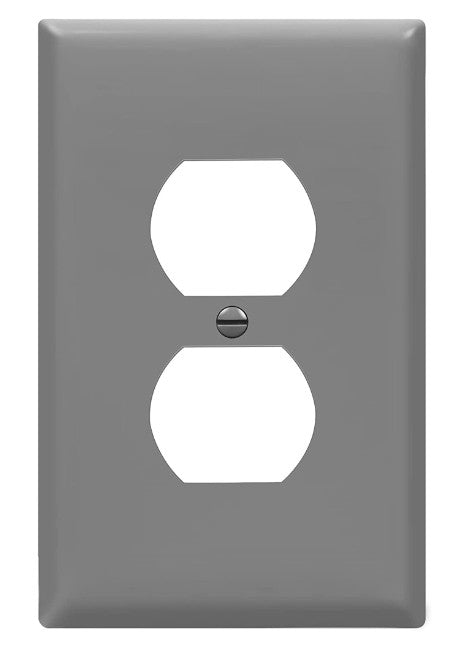 Enerlites Mid-Size 1-Gang Duplex Wall Plate Gy 8821M-GY