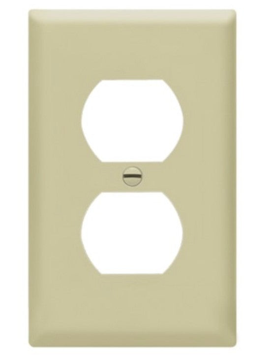 Enerlites Mid-Size 1-Gang Duplex Wall Plate Ivory 8821M-I