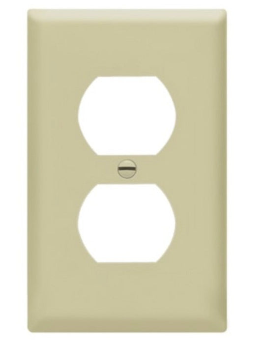 Enerlites Mid-Size 1-Gang Duplex Wall Plate Ivory 8821M-I
