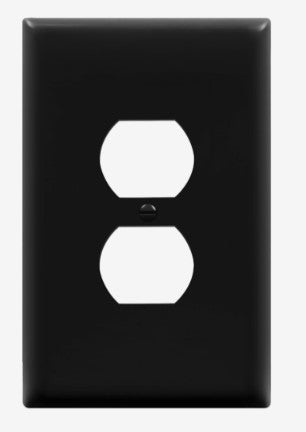 Enerlites Over-Sized 1-Gang Duplex Wall Plate Black 8821O-BK