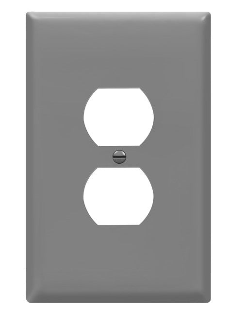 Enerlites Over-Sized 1-Gang Duplex Wall Plate Gy 8821O-GY