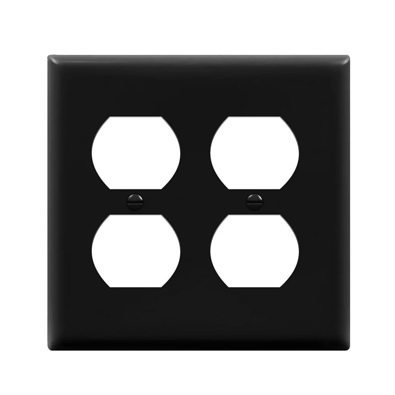 Enerlites Standard 2-Gang Duplex Wall Plate Black 8822-BK