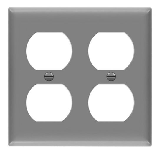 Enerlites Standard 2-Gang Duplex Wall Plate Gy 8822-GY