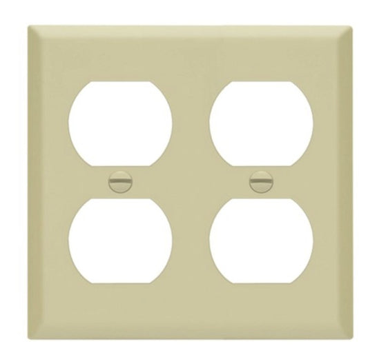 Enerlites Standard 2-Gang Duplex Wall Plate Ivory 8822-I
