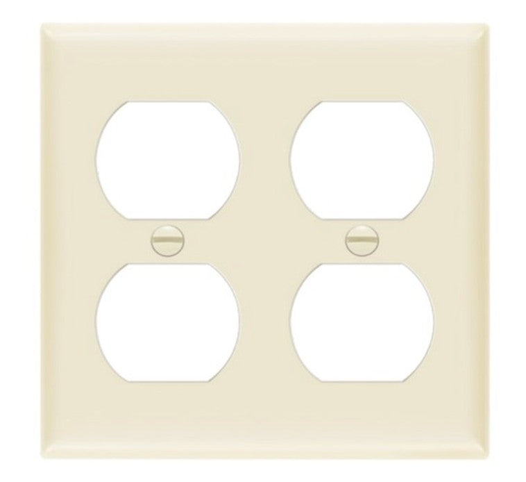Enerlites Mid-Size 2-Gang Duplex Wall Plate Light Almond 8822M-LA