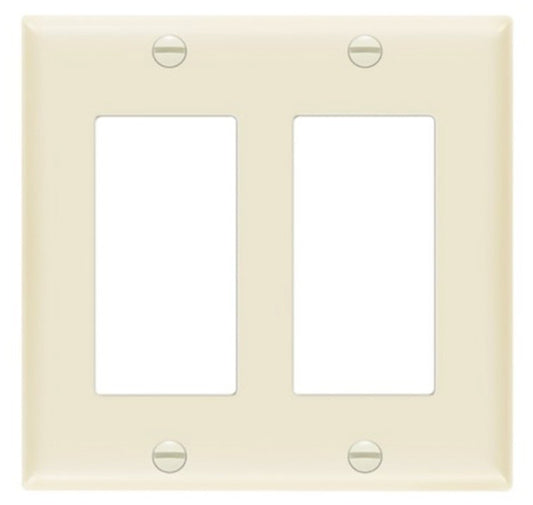 Enerlites Standard 2-Gang Decorator/GFCI Wall Plate Light Almond 8832-LA