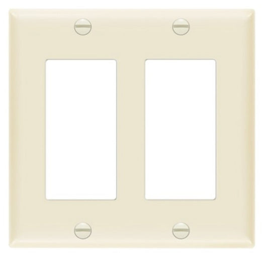 Enerlites Mid-Size 2-Gang Decorator/GFCI Wall Plate Light Almond 8832M-LA