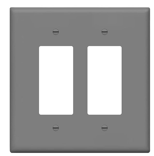 Enerlites Over-Sized 2-Gang Decorator/GFCI Wall Plate Gy 8832O-GY