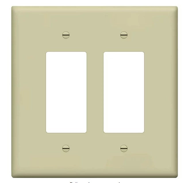 Enerlites Over-Sized 2-Gang Decorator/GFCI Wall Plate Ivory 8832O-I